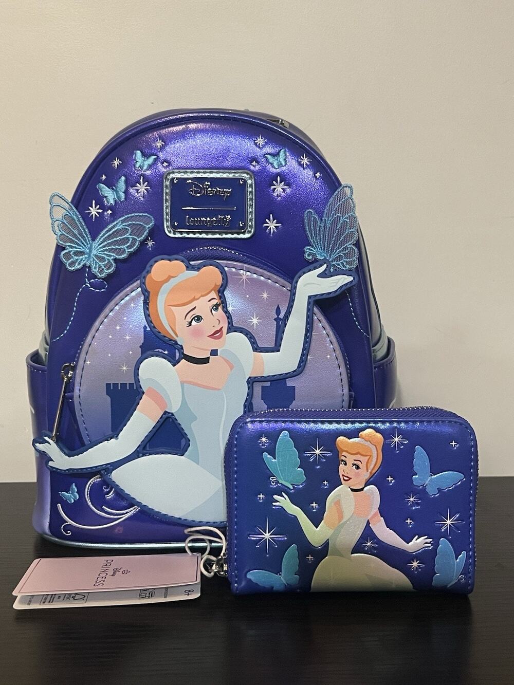 Loungefly Disney Princess Cinderella Butterflies Mini Backpack Wallet